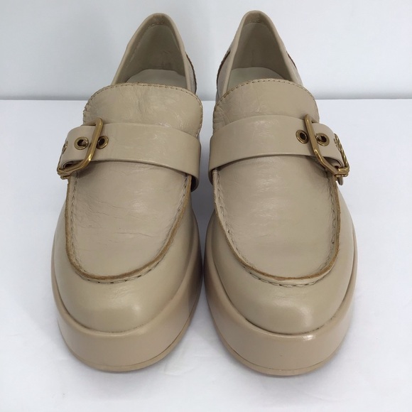 Dolce Vita Yonder Sesame Crinkle Patent Leather Platform Loafer NWOT Size 8 - Picture 4 of 11